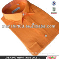 2016 men's organge linen shirt with two chest pockets